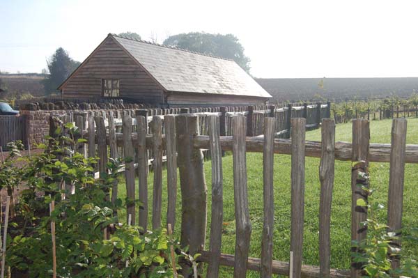 Cleft chestnut pale fencing picture one