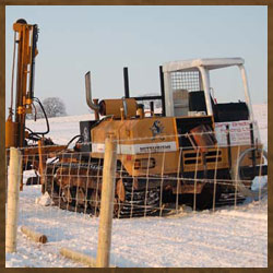 Machine in snow