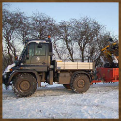 High road speed Mercedese Unimog.