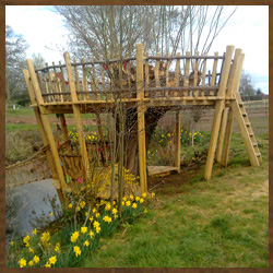 Wooden Structure with bridge