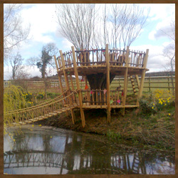 Wooden Structure with bridge